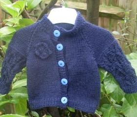 Hand Knitted Baby Cardigan 0-3 months