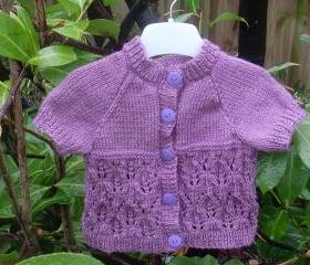 Hand Knitted Baby Cardigan 3-6 Months