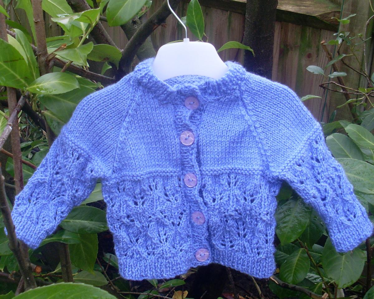 Hand Knitted Baby Cardigan 03 Months on Luulla